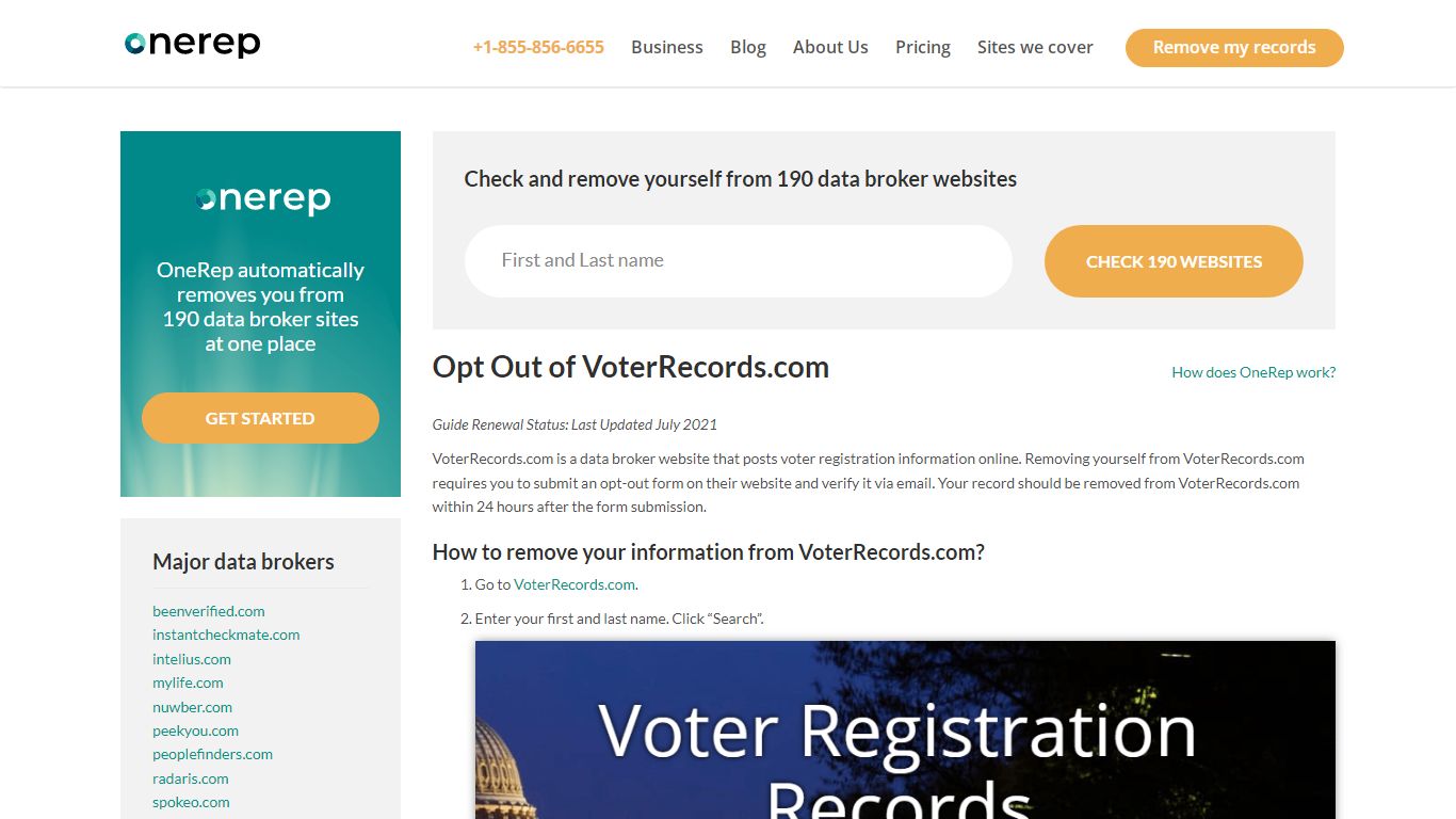 Opt Out of VoterRecords.com - Complete Removal Guide - OneRep